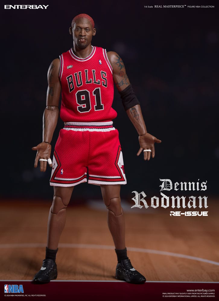 スポーツ 90s Dennis Rodman figure NBA Collection Real Masterpiece Actionfigur 1/6 Dennis