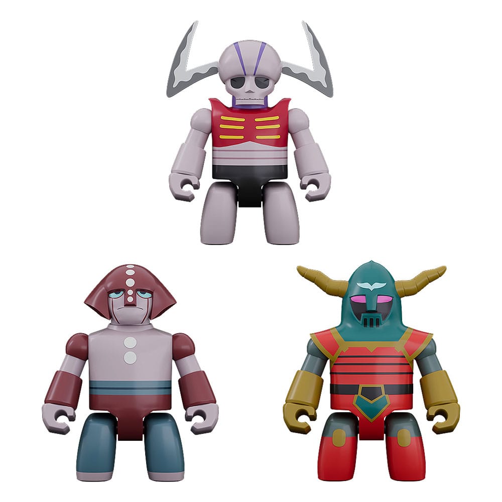 Mazinger Z Brickroid Action Figure Mechanical Beasts Set 1 5 cm